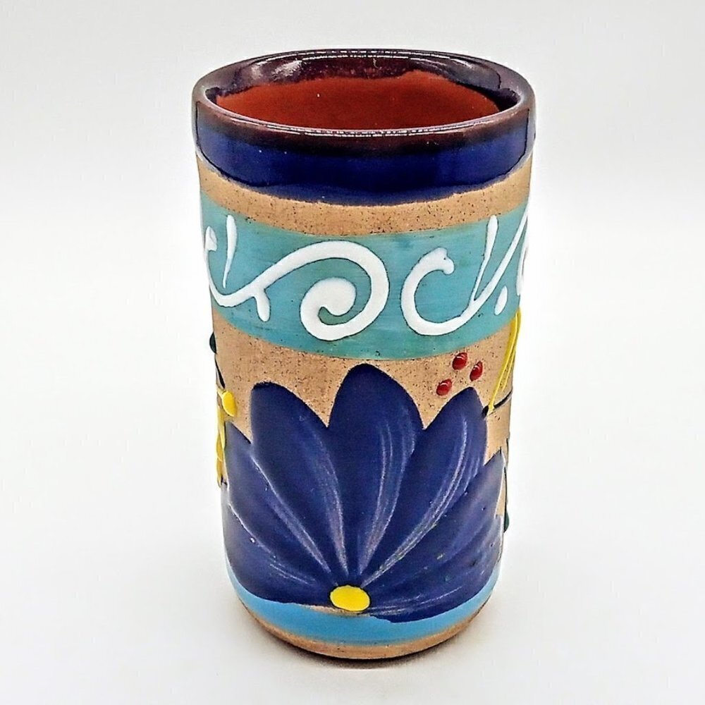 Mexican Hand-Painted Ceramic Vase
